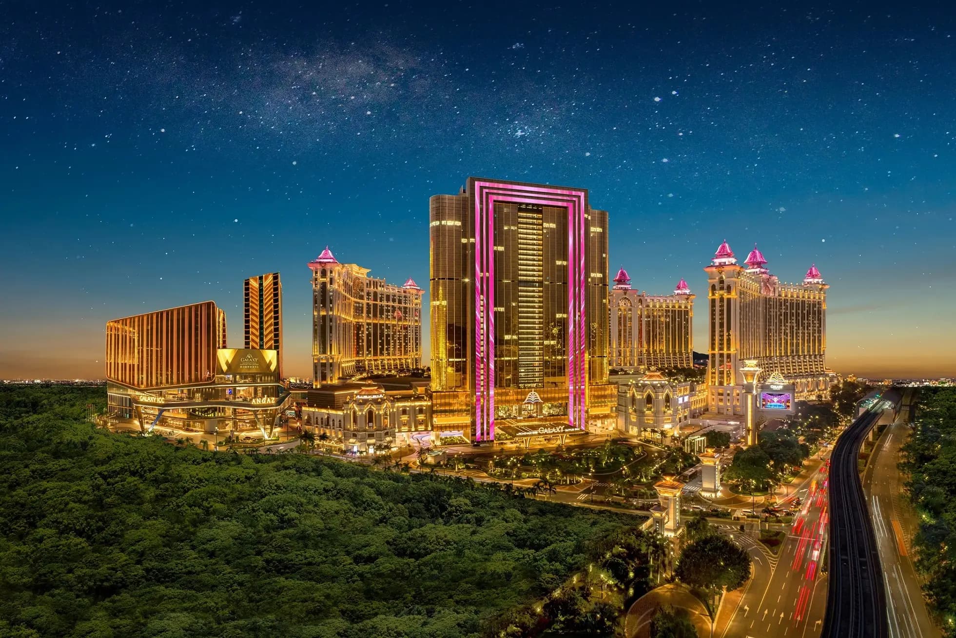 Galaxy Macau resort at night
